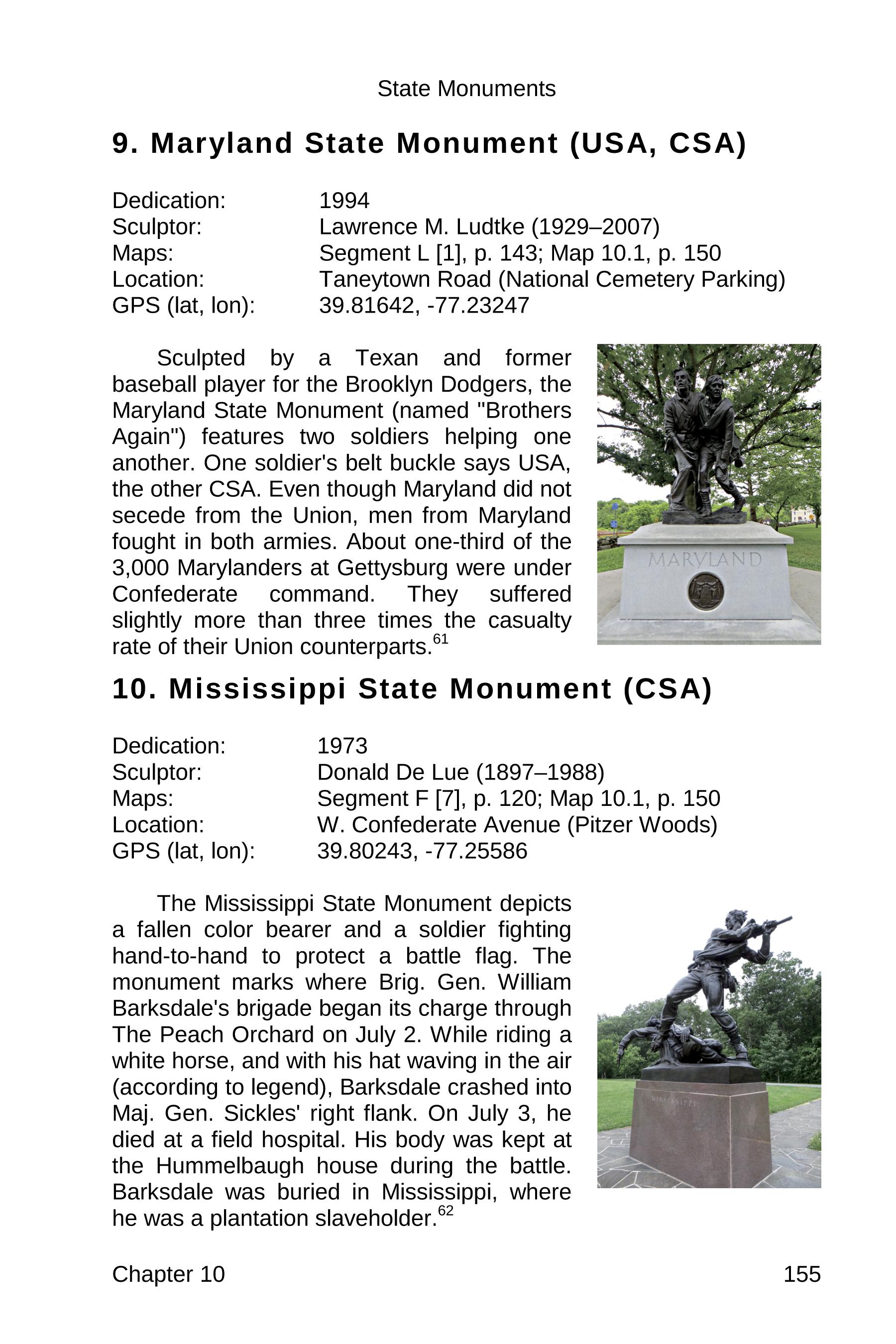 gettysburg state monuments sample 155
